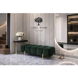 Pufa Bubble tapicerowana – nowoczesna pufa premium – nogi złote / czarne / srebrne